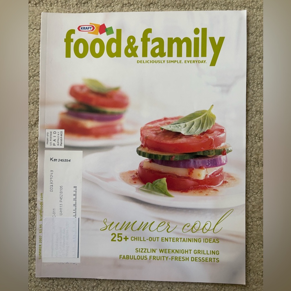 Set of 4 Food & Family Magazines 2007 Magazine Set Kraft Vintage Cookbook - Picture 4 of 5